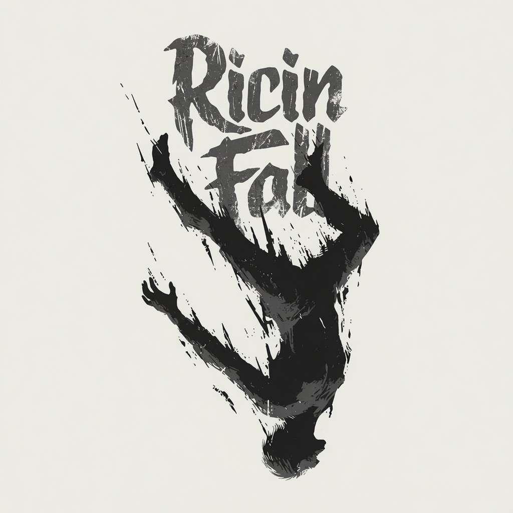White Ricin Fall album cover with falling figure artwork